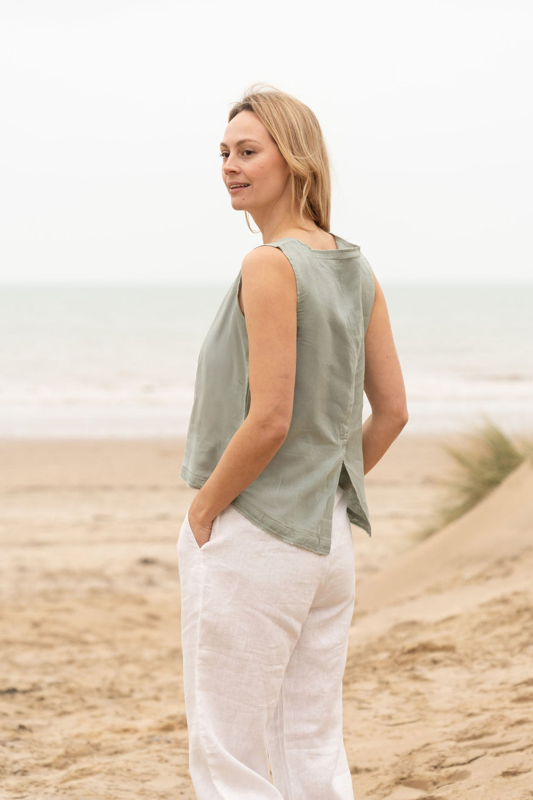 Aimie Linen Top for Women - gallery
