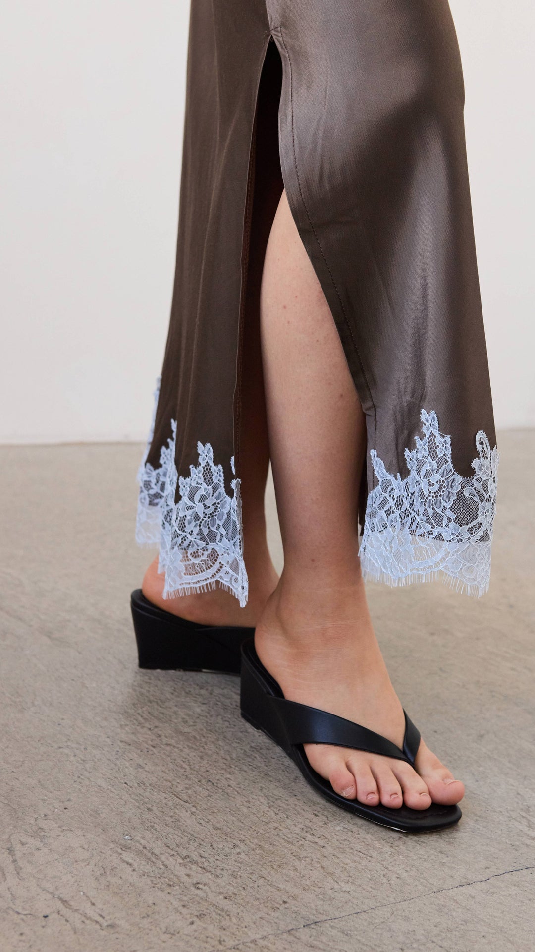 Amara Satin Lace Skirt for Women - gallery