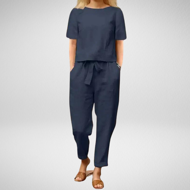 Relaxed Summer Co-ord Set with Wide-Leg Trousers