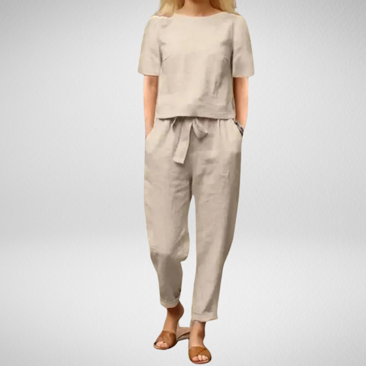 Relaxed Summer Co-ord Set with Wide-Leg Trousers