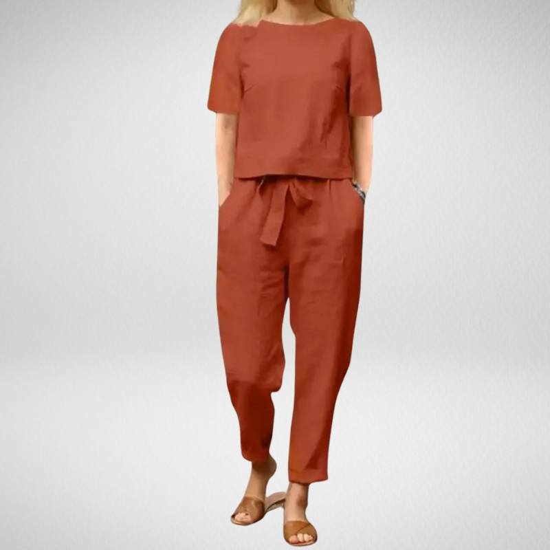 Relaxed Summer Co-ord Set with Wide-Leg Trousers