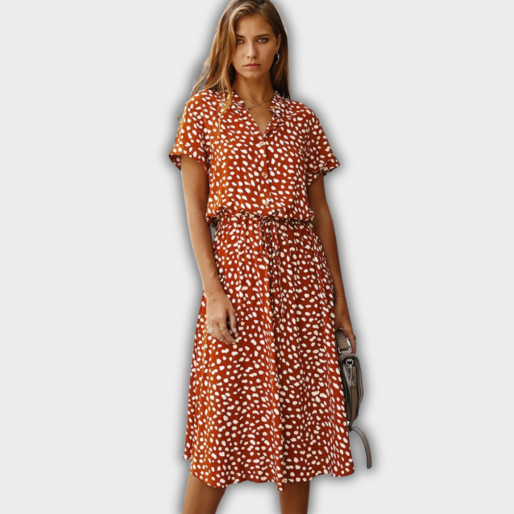 Lesley Summer Dress for Women - Orange