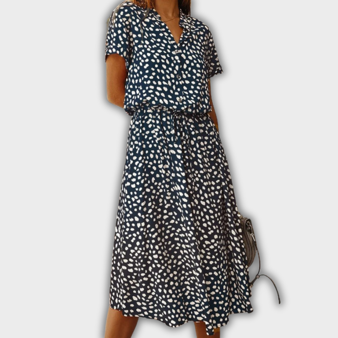 Lesley Summer Dress for Women - Navy Blue