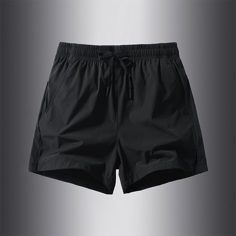 Quick-Dry Breathable Sports Running Gym Basketball Shorts for Men - Black