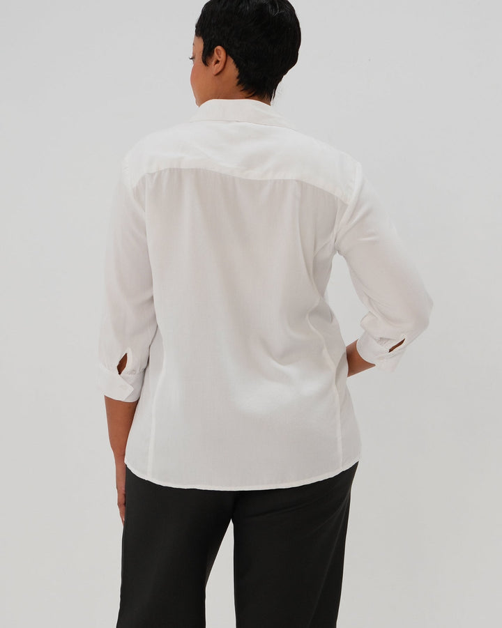 No-Gap Maternity Nursing Button Down Shirt in TENCEL (Regular & Petite) — gallery