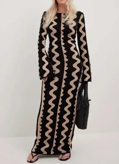 Long Floral Maxi Dress in a Lightweight Fluid Fabric