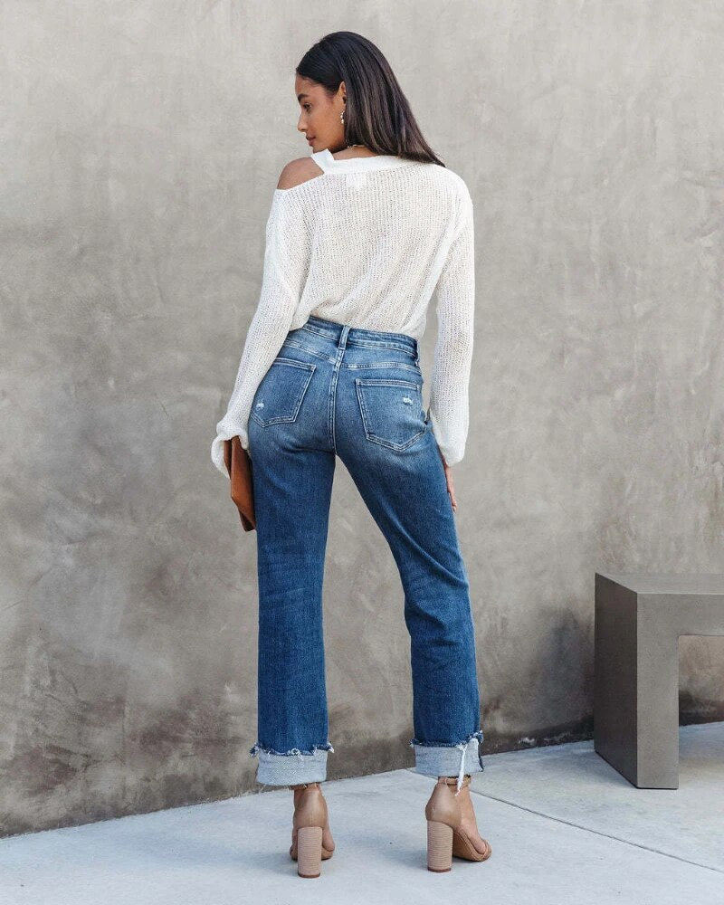 Classic Straight-Leg Denim Trousers for Everyday Wear