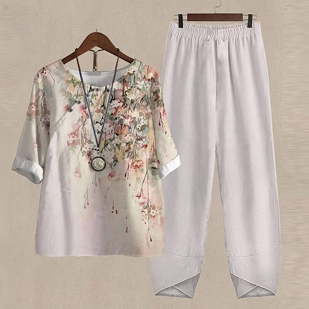 Printed Two-Piece Set for Warm Weather Weekends