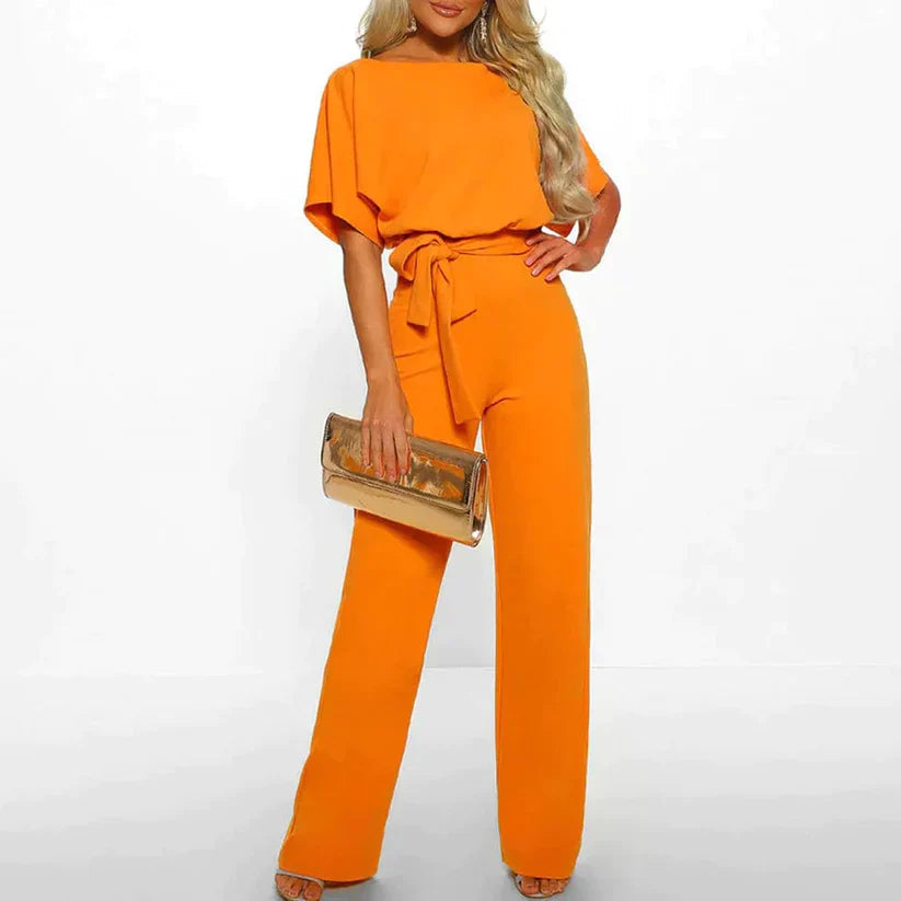 Wide-Leg Jumpsuit with Fitted Waist for Women