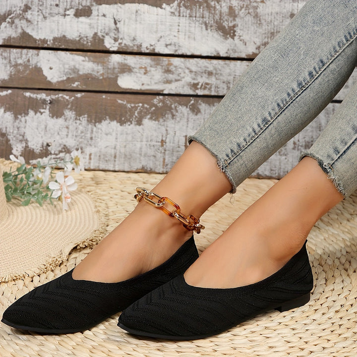 Square Toe Slip-On Flats - Available in Multiple Colours