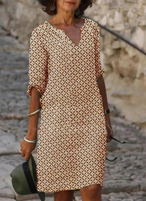 Lightweight Summer Dress with a Loose, Fluid Silhouette