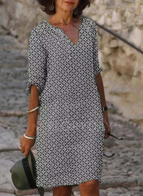 Lightweight Summer Dress with a Loose, Fluid Silhouette