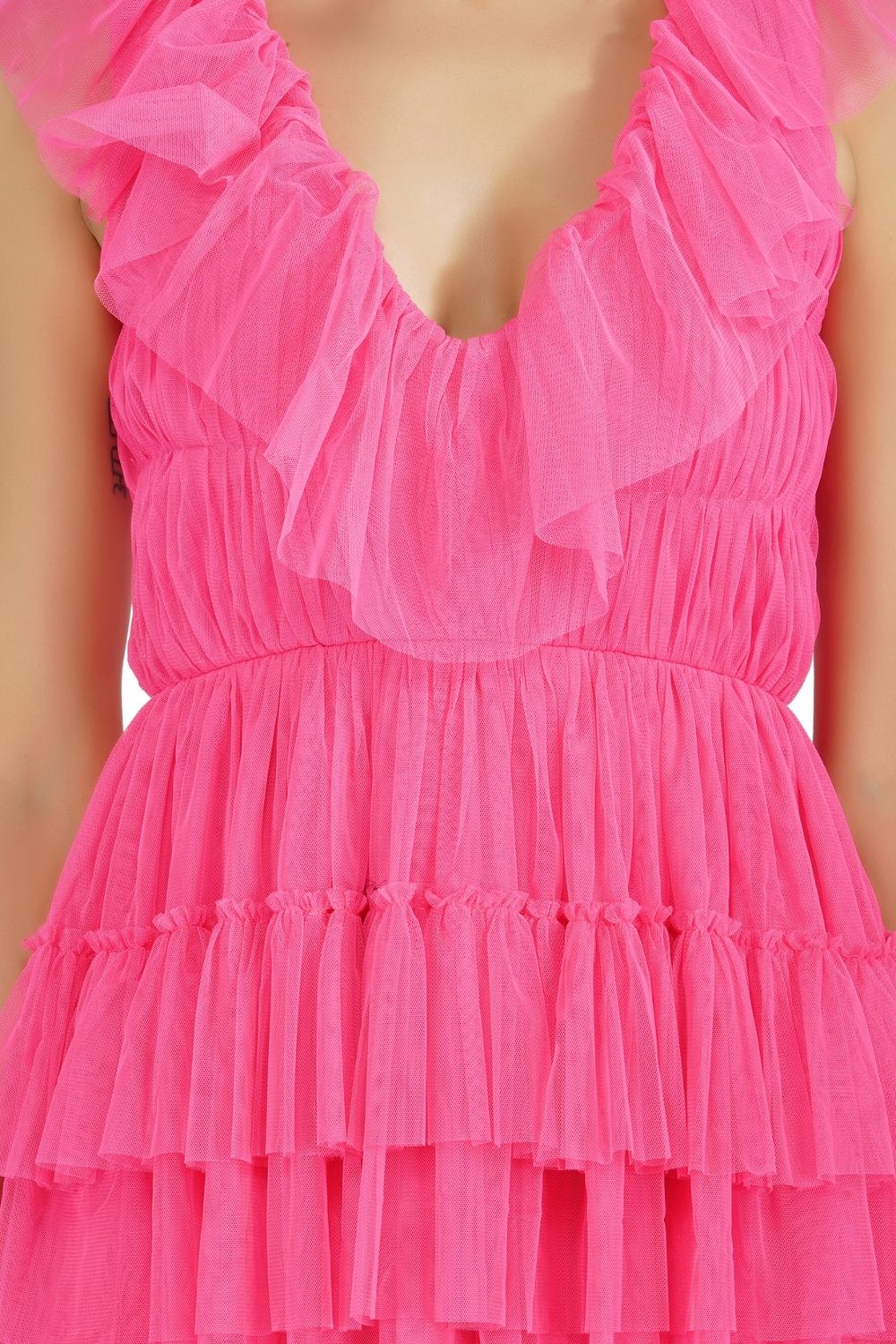 Alexandra Tulle Maxi in Pink — gallery