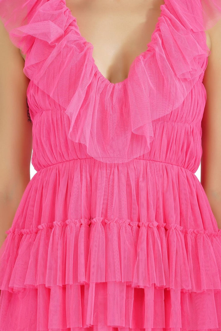 Alexandra Tulle Maxi in Pink — gallery