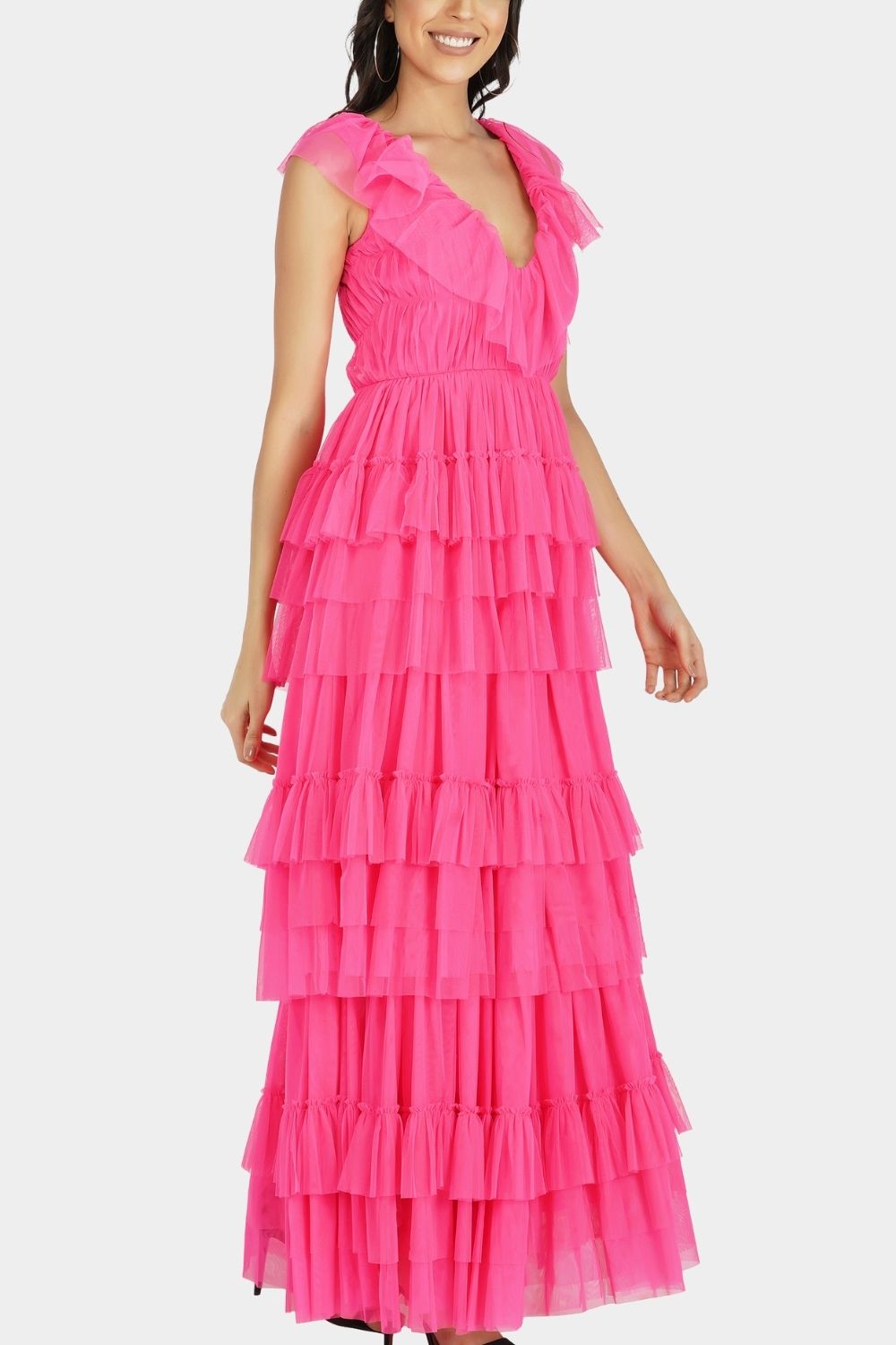 Alexandra Tulle Maxi in Pink — gallery