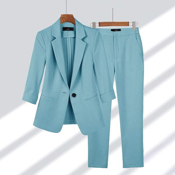 Tailored Suit with Wide-Leg Trousers for Women