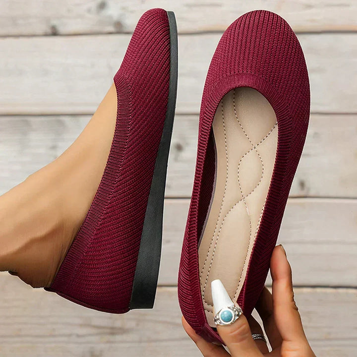 Romina Flat Ballet Shoes with Breathable Mesh Upper