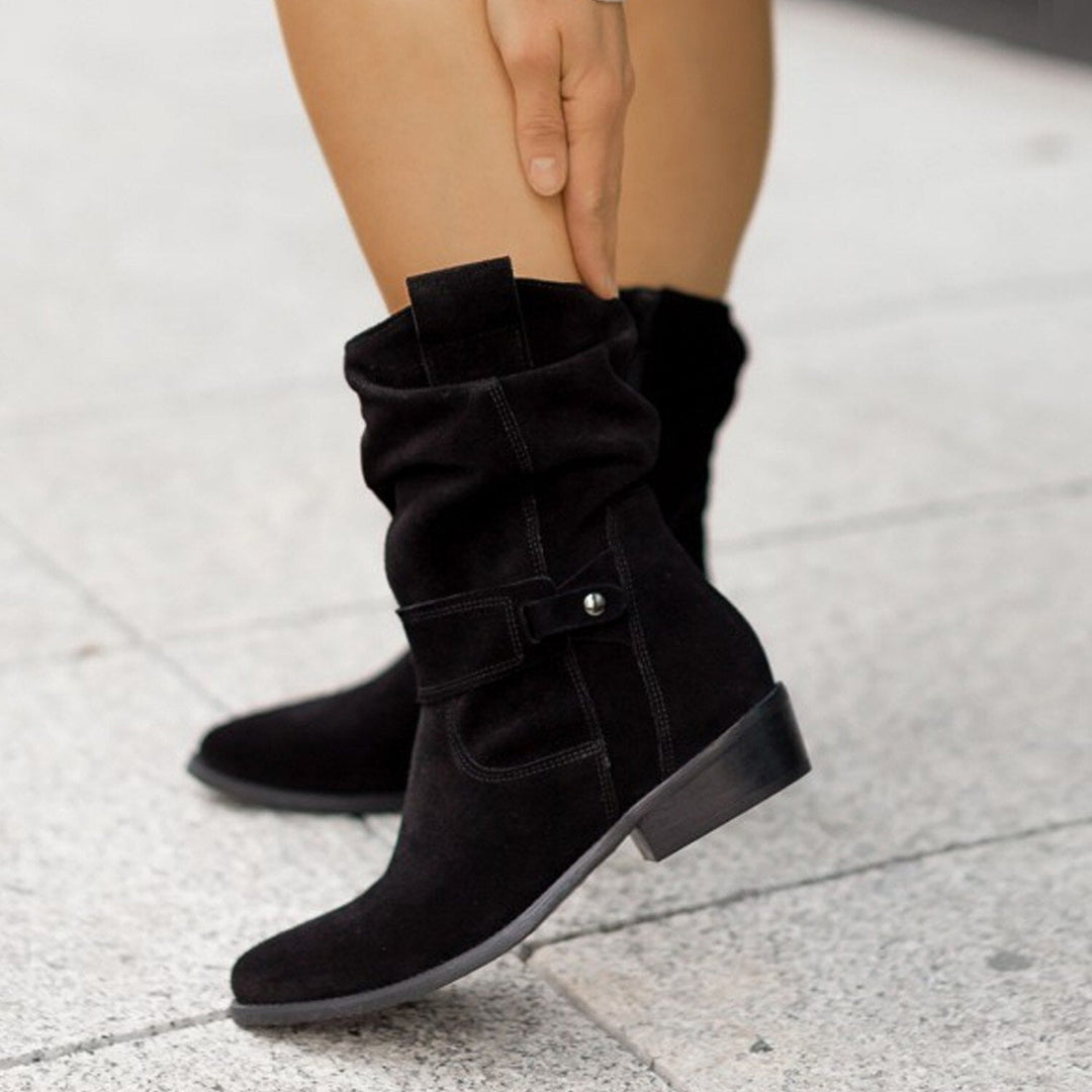 Ankle Boots with a Low Block Heel for Women