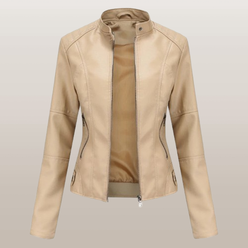 Zip-Up Jacket with Tailored Cut and Soft Lining