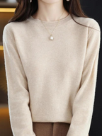 Cozy Long-Sleeve Wool Sweater for Ultimate Warmth