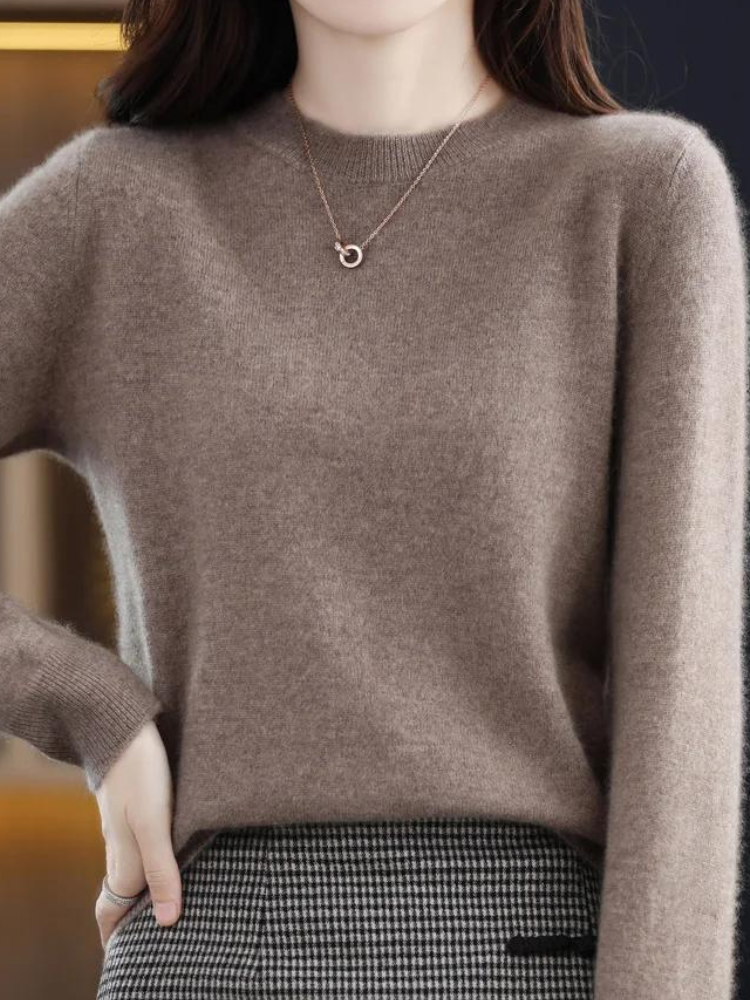 Long-Sleeve Merino Wool Jumper for Women