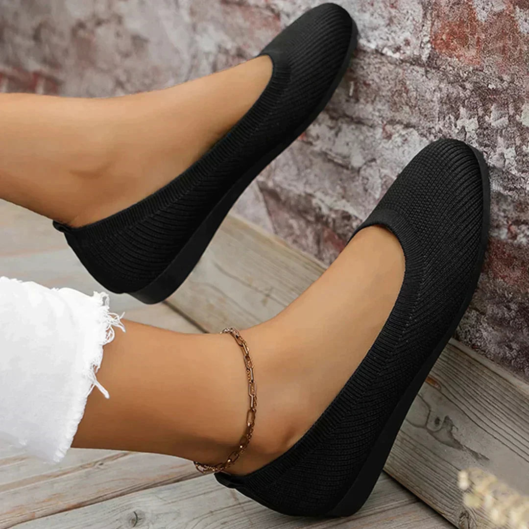 Romina Flat Ballet Shoes with Breathable Mesh Upper