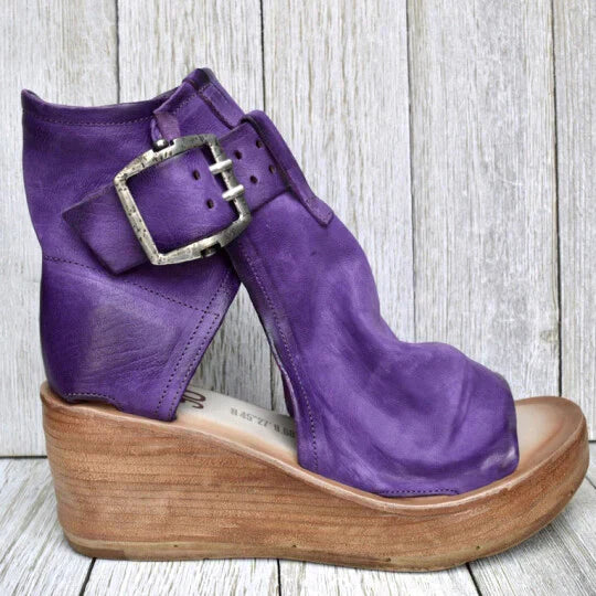 Bohemian Wedge Sandals with Non-Slip Rubber Sole