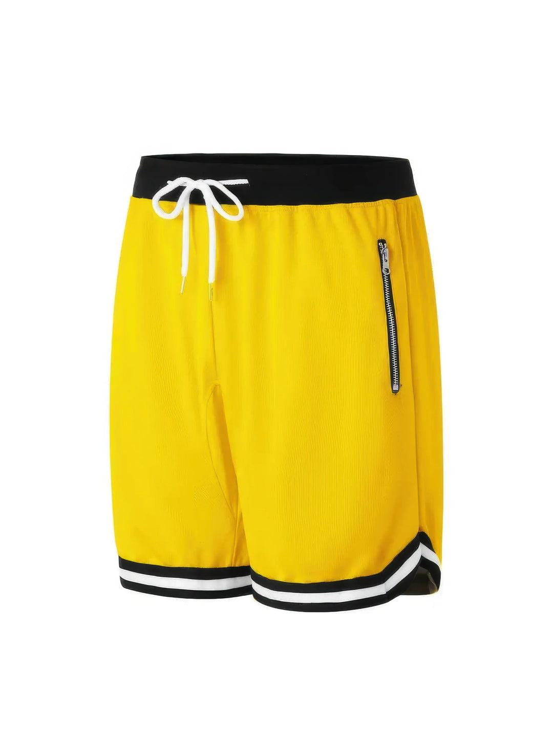 Airflow Zip Pocket Basketball Shorts for Men - Yellow