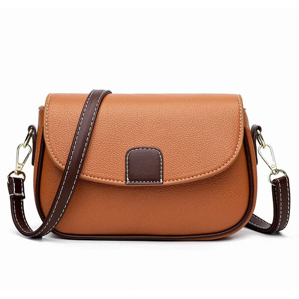 Crossbody Handbag in Lychee-Texture Vegan Leather