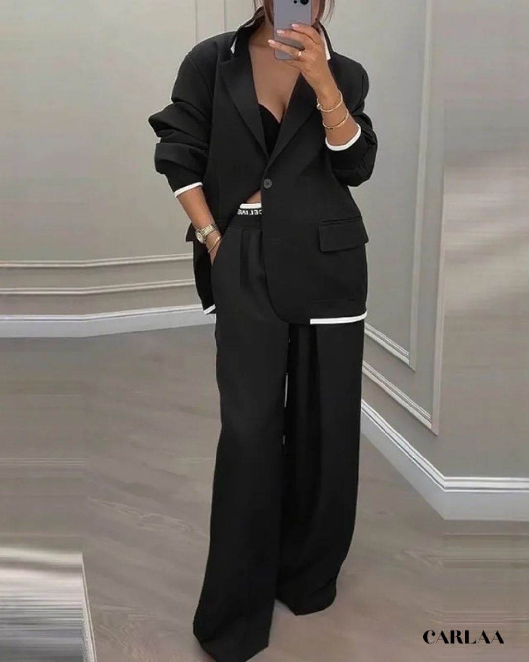 Elegant Oversized Trouser Suit for Women - gallery