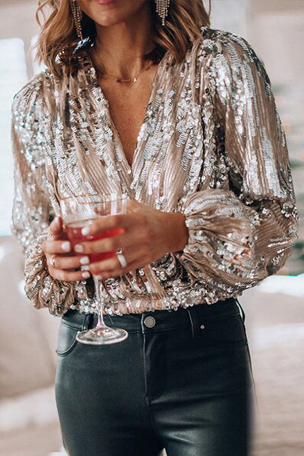 Chic Printed Blouse with a Relaxed Drape for Women
