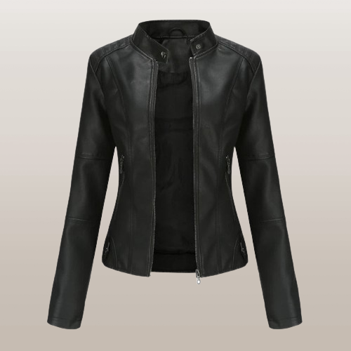 Zip-Up Jacket with Tailored Cut and Soft Lining