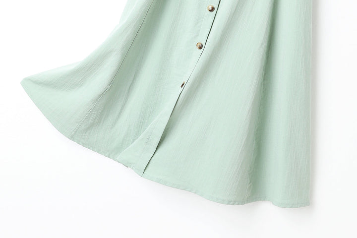 Charlotte Plus Size Square Neck Tortoiseshell Buttons Midi Dress (Green,... — gallery