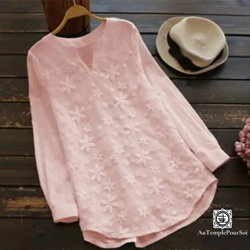 Premium Floral Linen Blouse for Women - gallery