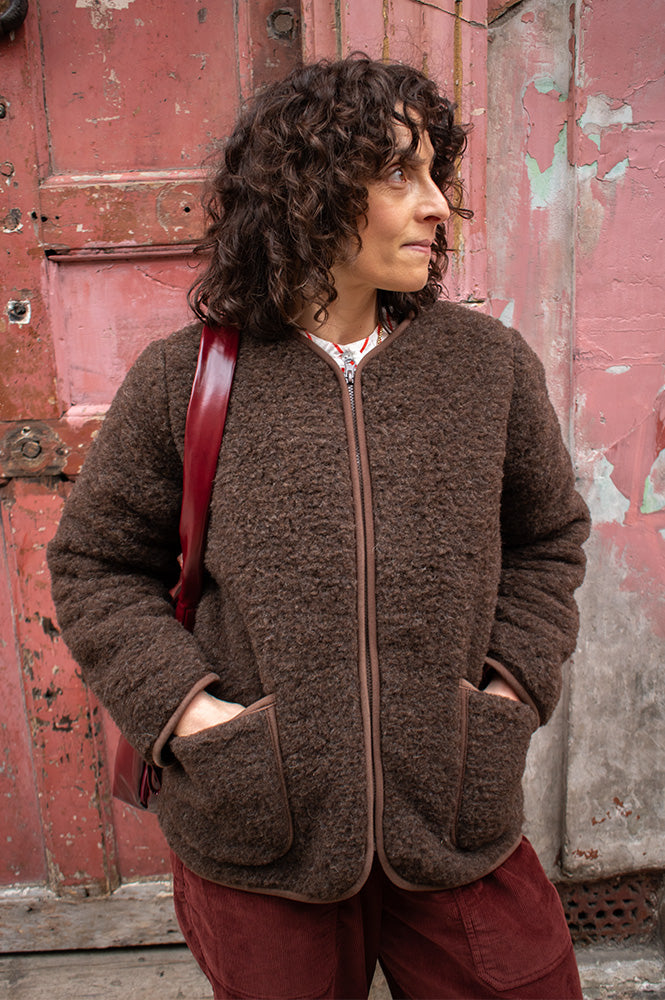 Yoko Nordeen Dark Brown Jacket for Women - gallery