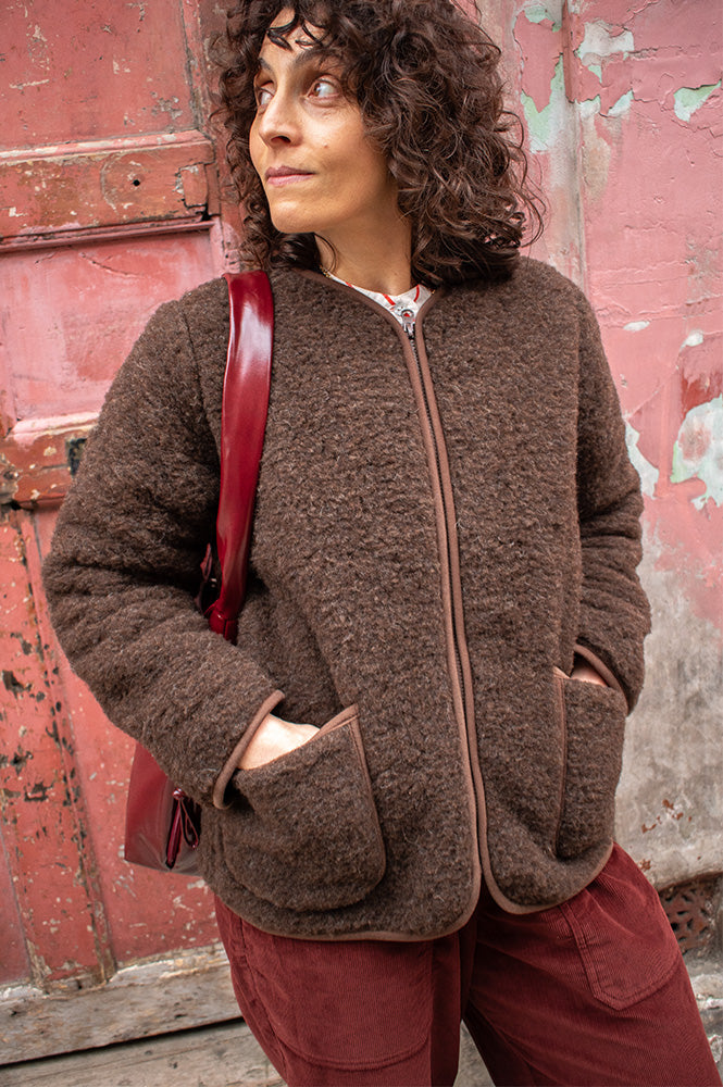 Yoko Nordeen Dark Brown Jacket for Women