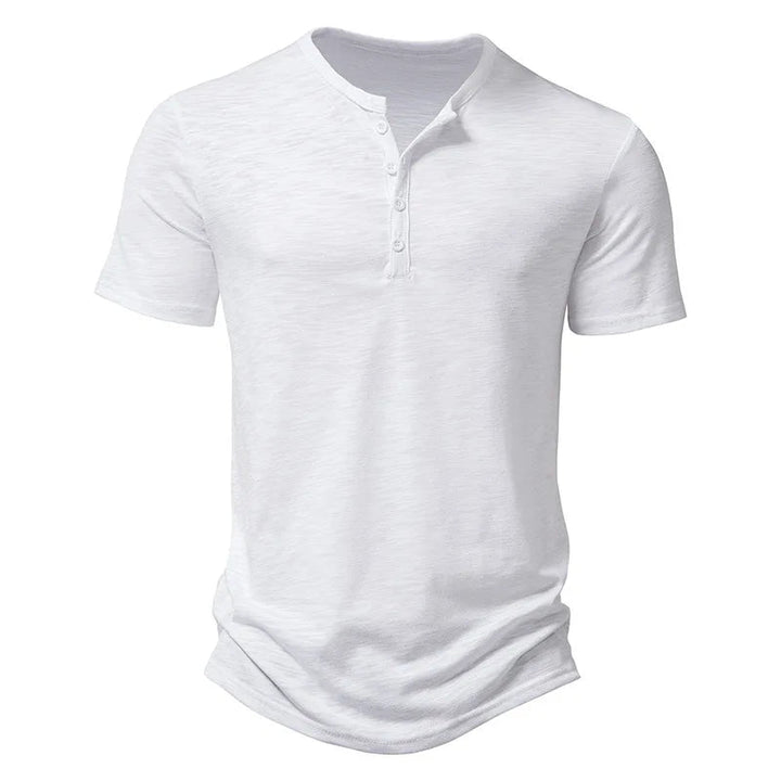 Classic Henley Short Sleeve T-shirt — White