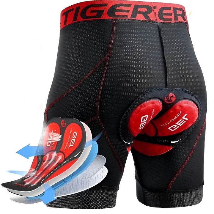 Padded Cycling Underwear - Red