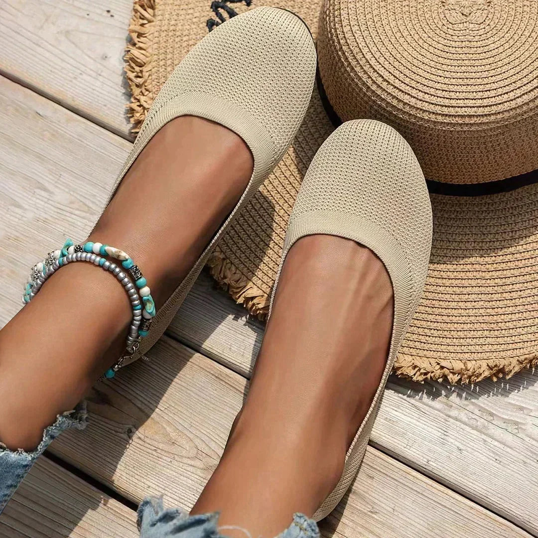 Romina Flat Ballet Shoes with Breathable Mesh Upper