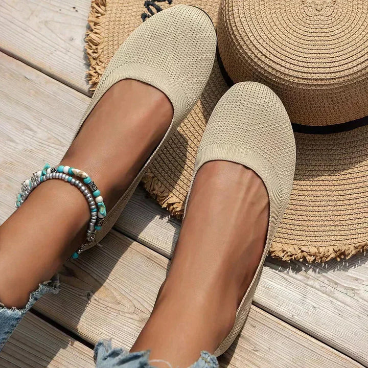 Romina Flat Ballet Shoes with Breathable Mesh Upper