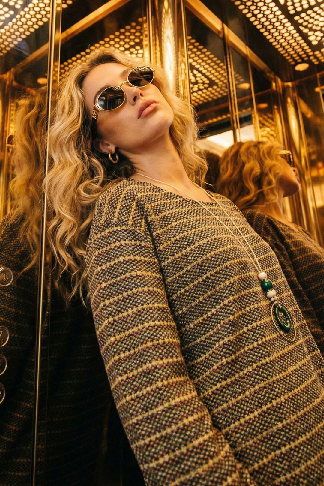 Multicoloured Dots Horizontal Dotted Stripes Two Pockets Dress — gallery
