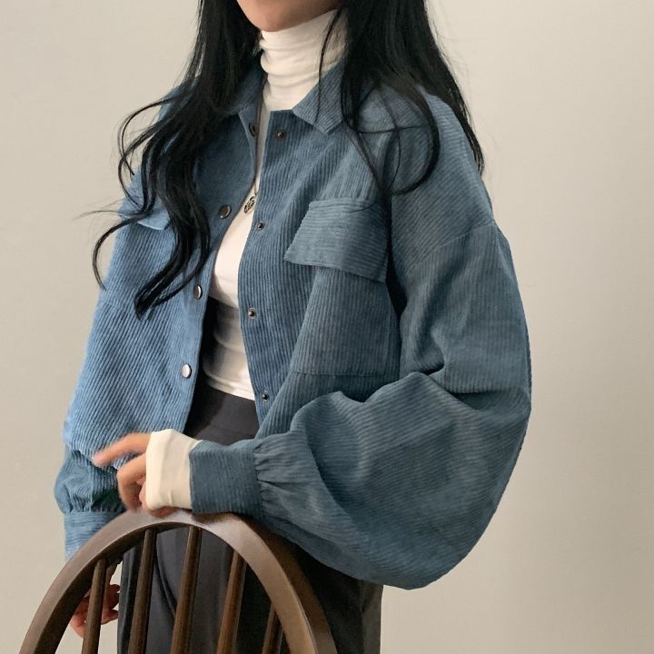 Ingrid Ribbed Corduroy Jacket in a Relaxed Oversized Fit
