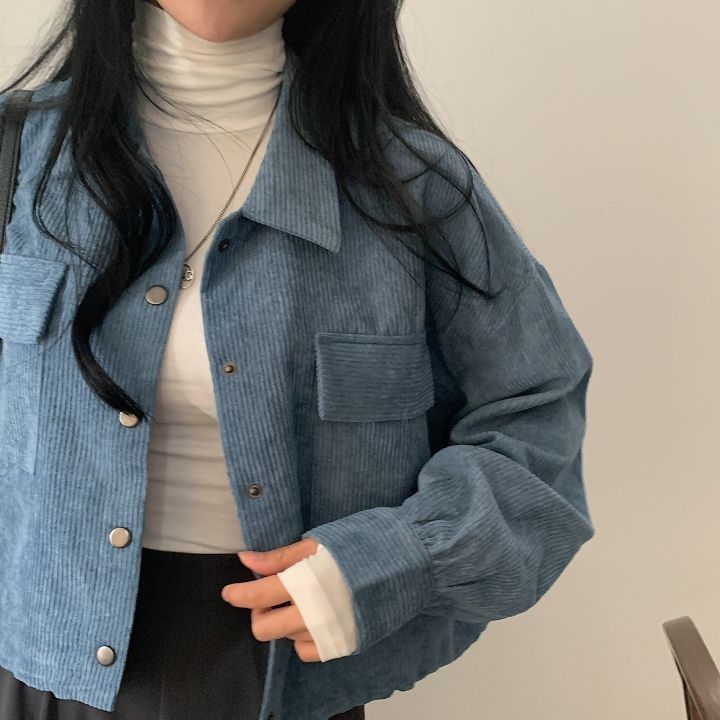 Ingrid Ribbed Corduroy Jacket in a Relaxed Oversized Fit