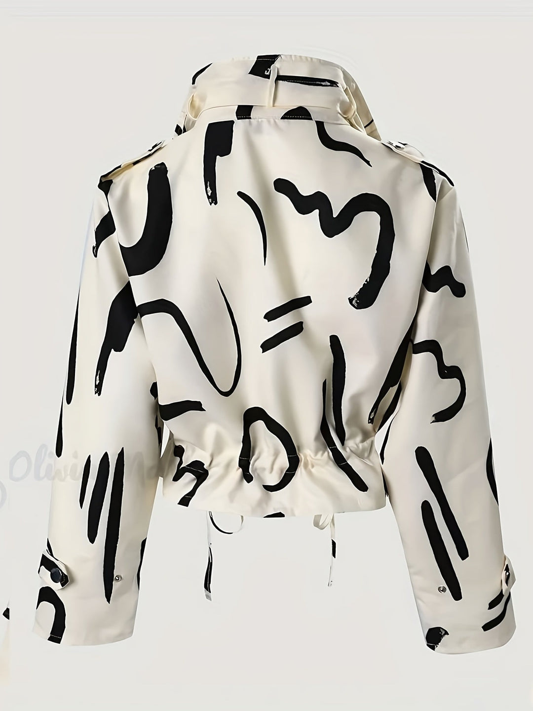 Stand-Up Collar Jacket with Concealed Placket for Women