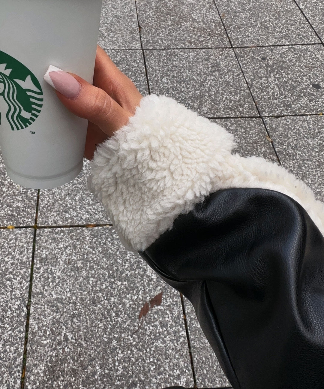 Teddy Fur Long Coat in Black with Full Fur Lining