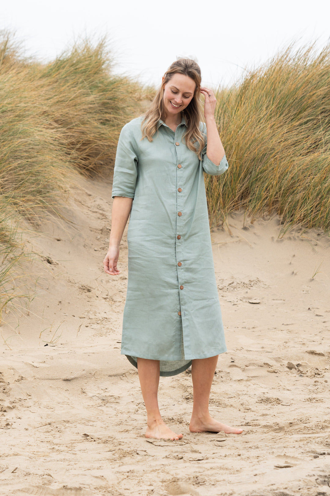 Dollie Linen Shirt Dress for Women - gallery