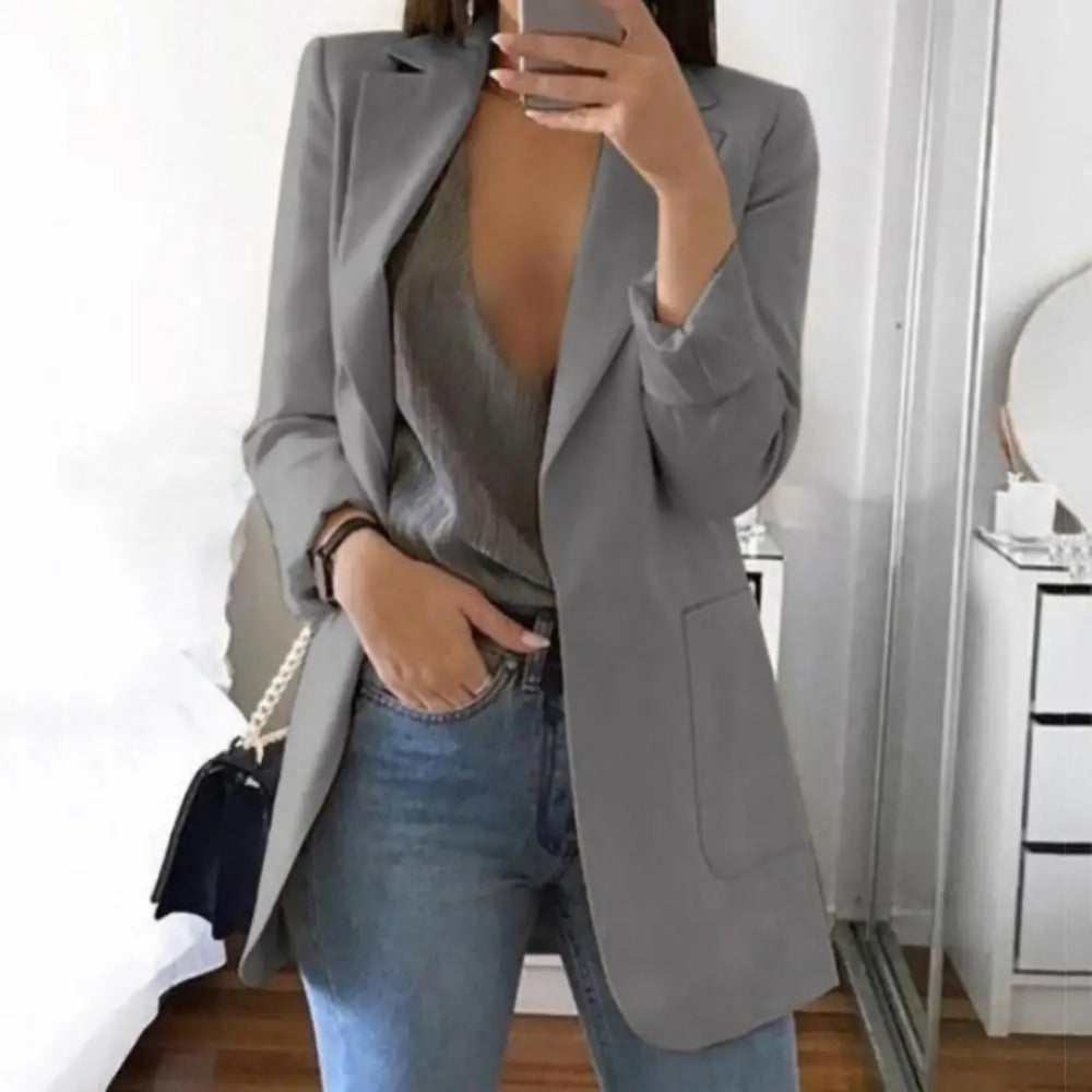 Tailored Blazer with Open Seam Detail in a Classic Cut
