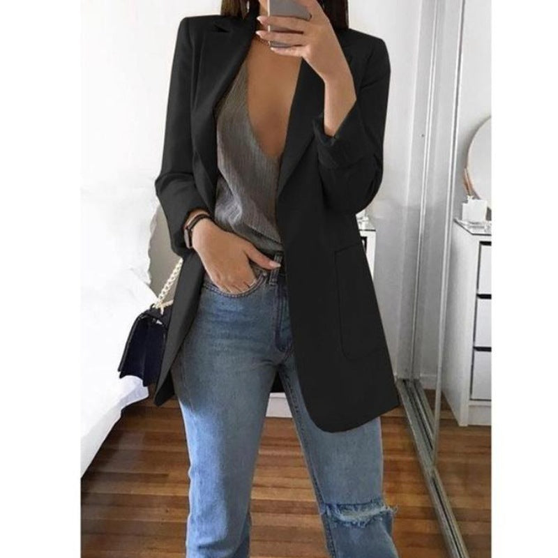 Tailored Blazer with Open Seam Detail in a Classic Cut