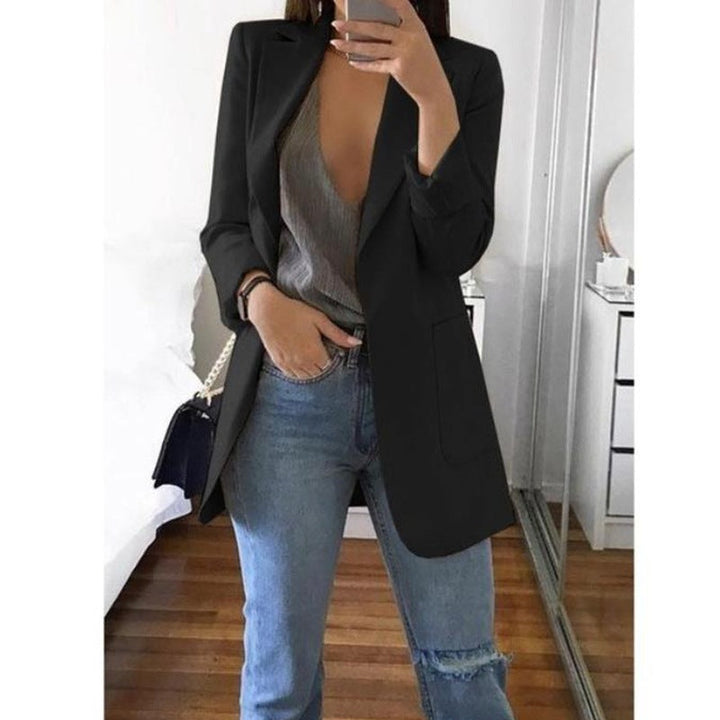 Tailored Blazer with Open Seam Detail in a Classic Cut