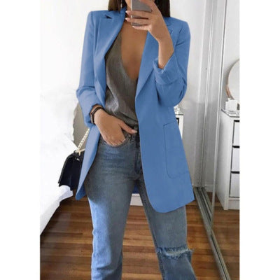 Tailored Blazer with Open Seam Detail in a Classic Cut